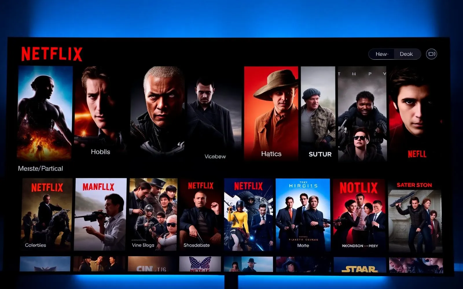 Netflix-style movies and series library